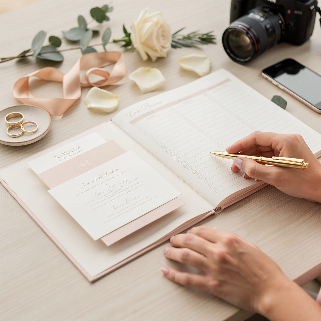 XOXO STUDIO wedding planner collaborating with a couple on their wedding vision in Solana Beach